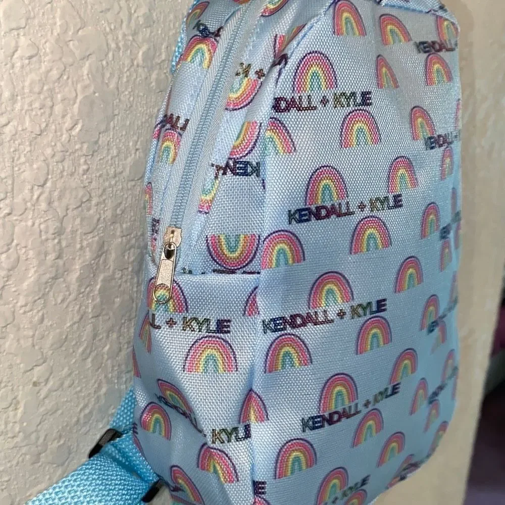 NWT Kendall & Kylie Mini Backpack Blue rainbow